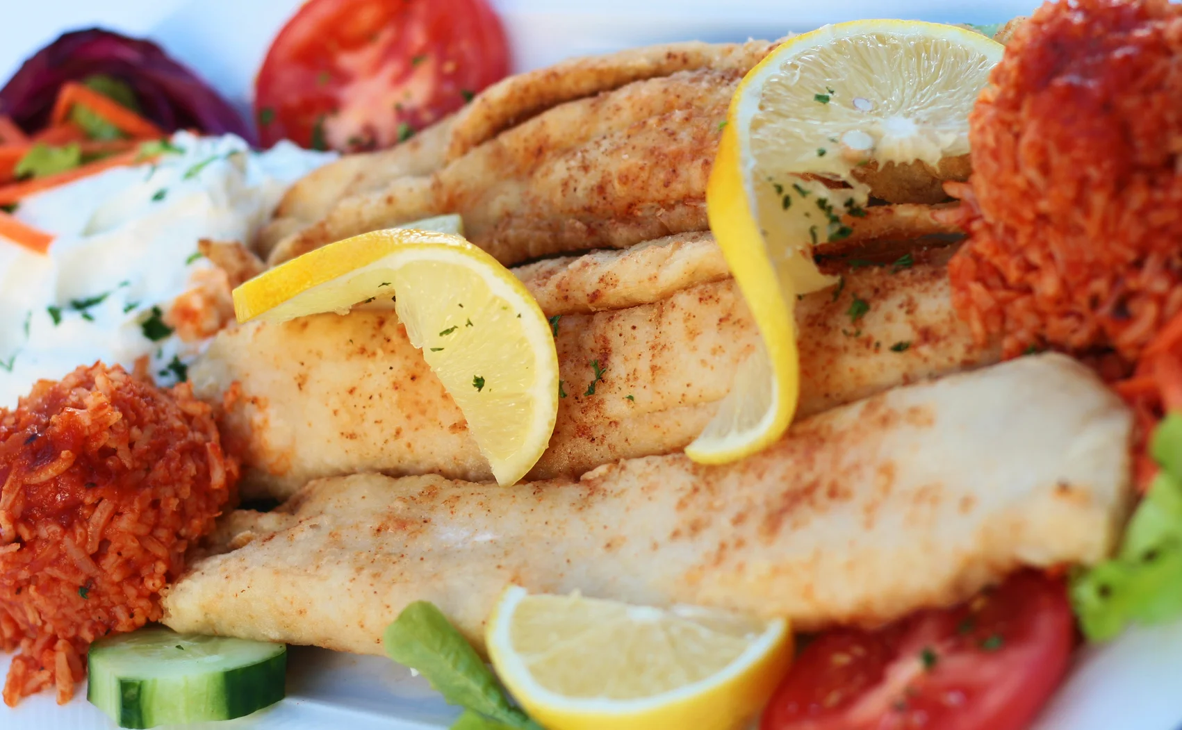 Atlantikzungenfilet aus der Pfanne – Fischgericht im Restaurant Korfu Chemnitz
